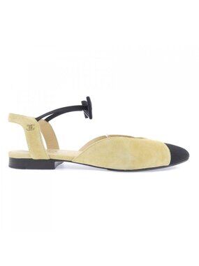 Chanel Mary Jane Shoes Black Beige